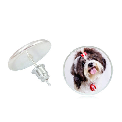 Custom Pet Photos/Fingerprint Earrings, Contains a Pair. - The Pet Pillow