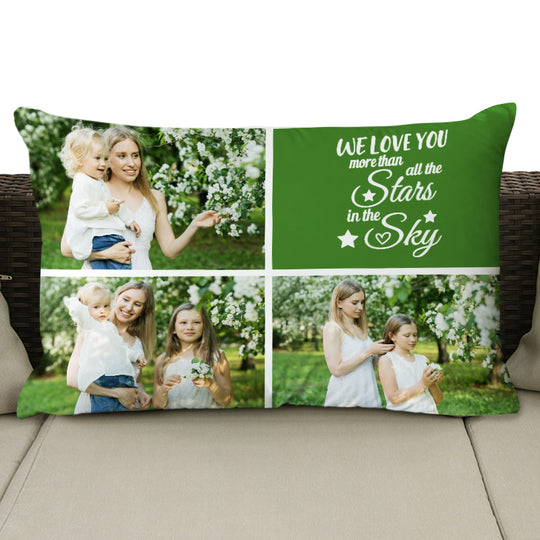 Custom Pet Photo Collage Pillow Unique Personalized Gift For Anniversary, Holiday - The Pet Pillow