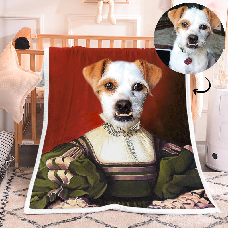 The Lady - Custom Pet Renaissance Blanket - The Pet Pillow
