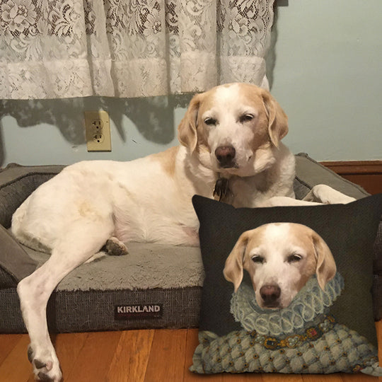 Custom Pet Renaissance Photo Square Pillow - The Pet Pillow
