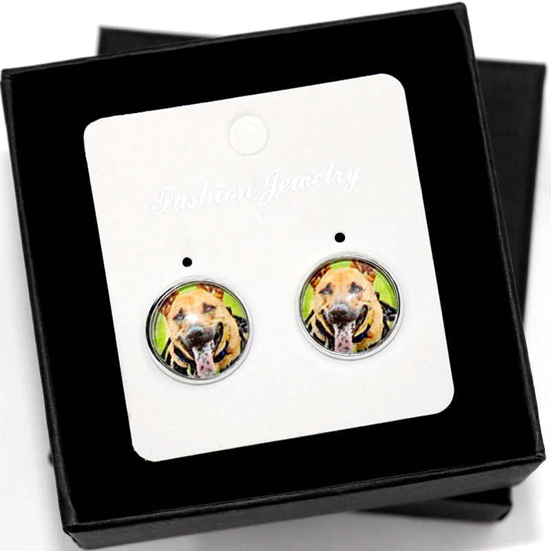 Customize Pet Resin Earrings from Your Pet Photo - The Pet Pillow