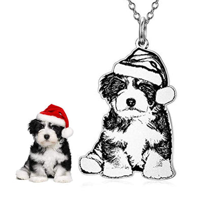 Custom Pet Necklace lookalike Your Pet Shape - 925 Sterling Silver - The Pet Pillow