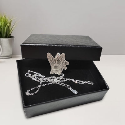 Custom Pet Necklace lookalike Your Pet Shape - 925 Sterling Silver - The Pet Pillow