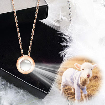 Round Shaped Custom Pet Projection Necklace - The Pet Pillow