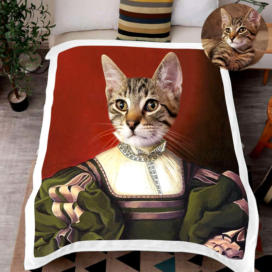 The Lady - Custom Pet Renaissance Blanket - The Pet Pillow