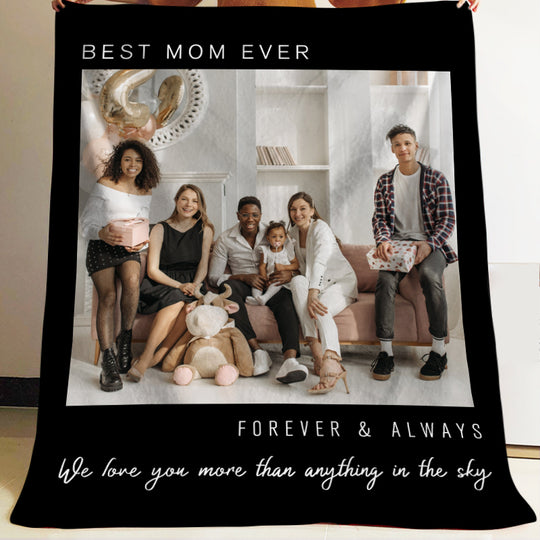 Best Mom Ever Custom Pet Collage Blanket - The Pet Pillow