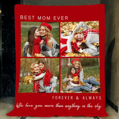 Best Mom Ever Custom Pet Collage Blanket - The Pet Pillow