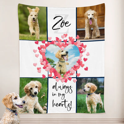 Collage Blanket Pet Personalized Family Photo Blankets with Name - The Pet Pillow