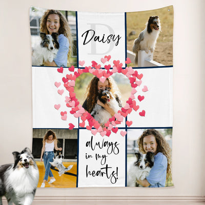 Collage Blanket Pet Personalized Family Photo Blankets with Name - The Pet Pillow