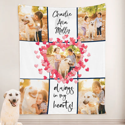 Collage Blanket Pet Personalized Family Photo Blankets with Name - The Pet Pillow