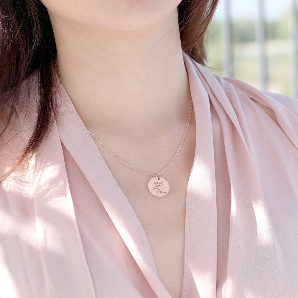 Custom Fingerprint/PawPrint Necklace Handwriting 925 Sterling