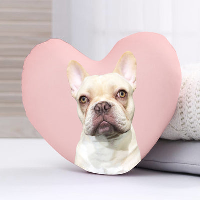 Custom Dog Heart Shaped Pillow with Photo, Personalized Pet Heart Shaped Throw Pillow - The Pet Pillow