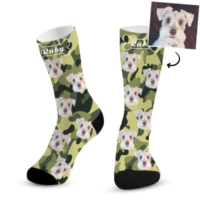 Custom Dog Socks with Dog Face, Personalized Pet Socks with Picture of Your Dog - The Pet Pillow
