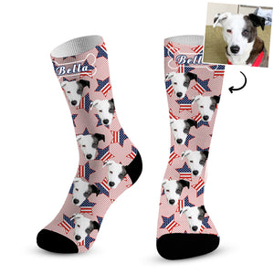 Custom Dog Socks with Dog Face, Personalized Pet Socks with Picture of Your Dog - The Pet Pillow