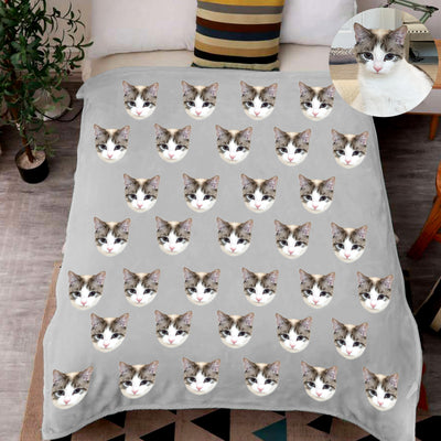 Custom Multi Pet Head Blanket from Original Pet Photo - The Pet Pillow