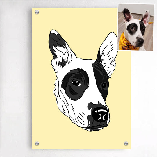 Custom Pet Acrylic Picture Frames Wall Art, Personalized Dog Acrylic Print Art - The Pet Pillow