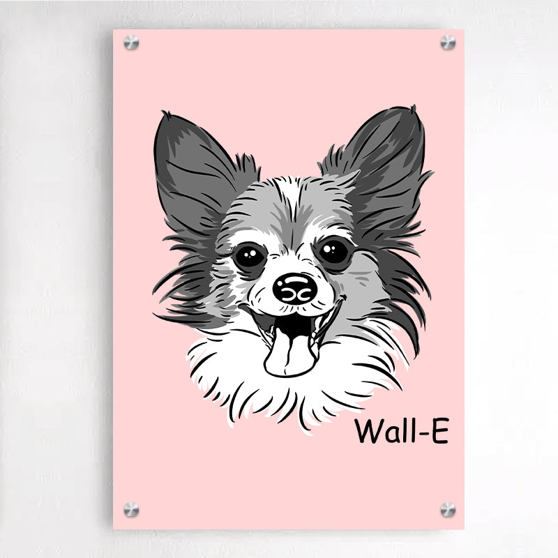 Custom Pet Acrylic Picture Frames Wall Art, Personalized Dog Acrylic Print Art - The Pet Pillow