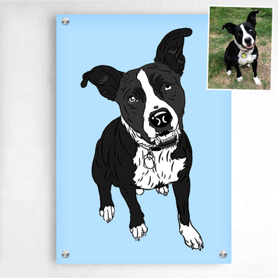 Custom Pet Acrylic Picture Frames Wall Art, Personalized Dog Acrylic Print Art - The Pet Pillow