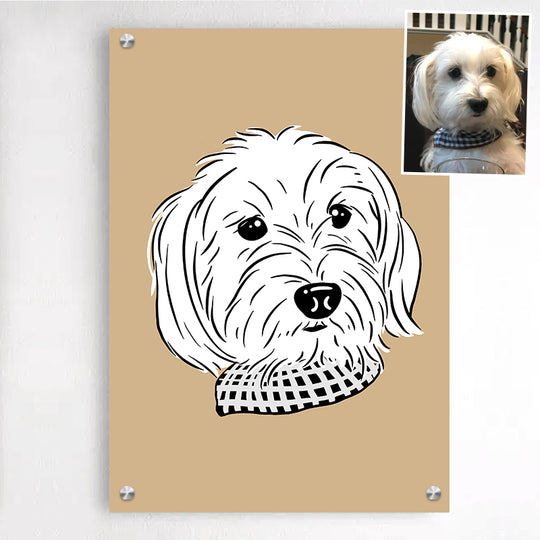 Custom Pet Acrylic Picture Frames Wall Art, Personalized Dog Acrylic Print Art - The Pet Pillow