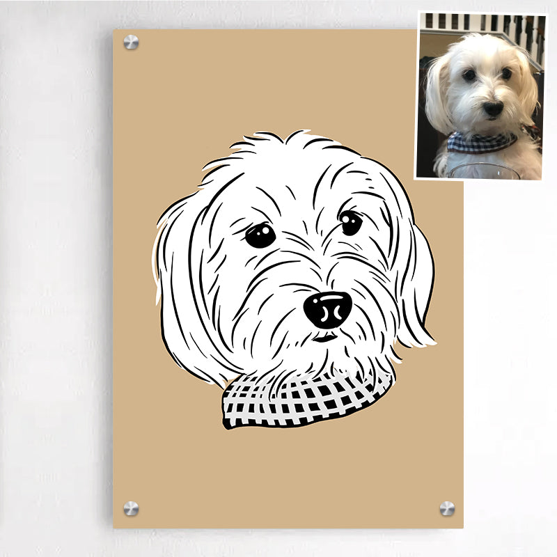 Custom Pet Acrylic Picture Frames Wall Art, Personalized Dog Acrylic Print Art - The Pet Pillow