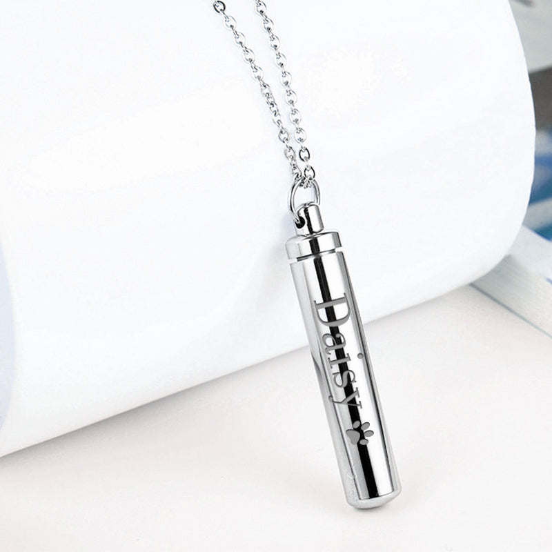 Custom Pet Ash Necklaces for Dog, Personalized Pet Memorial Jewelry for Pets - The Pet Pillow