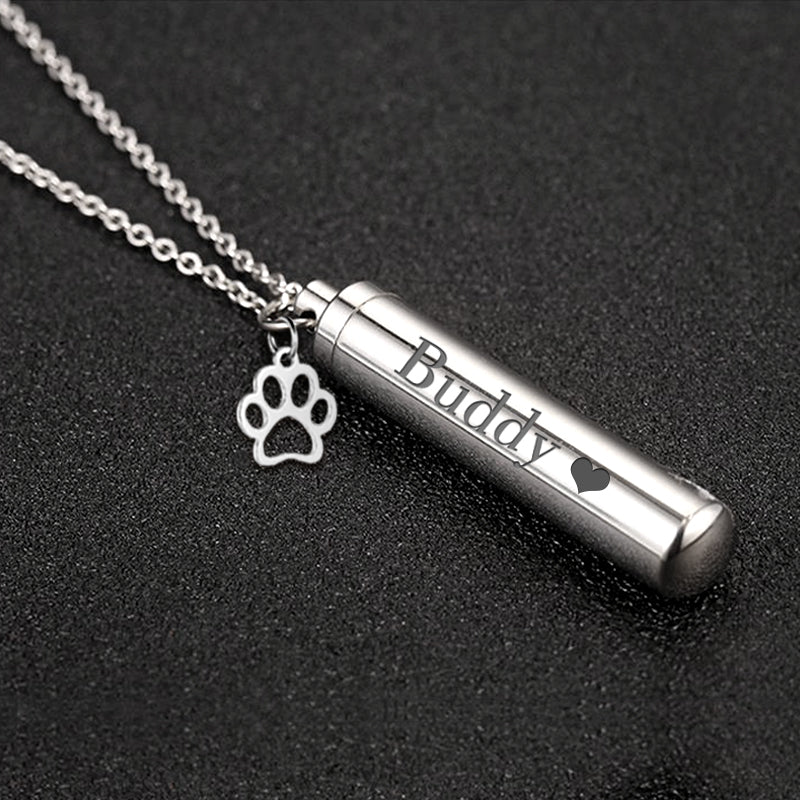 Custom Pet Ash Necklaces for Dog, Personalized Pet Memorial Jewelry for Pets - The Pet Pillow