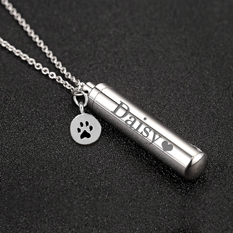 Custom Pet Ash Necklaces for Dog, Personalized Pet Memorial Jewelry for Pets - The Pet Pillow