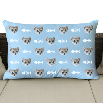 Custom Pet Face Pillow Personalized Decorative Throw Pillow With Red Heart - The Pet Pillow