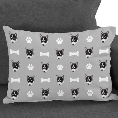 Custom Pet Face Pillow Personalized Decorative Throw Pillow With Red Heart - The Pet Pillow
