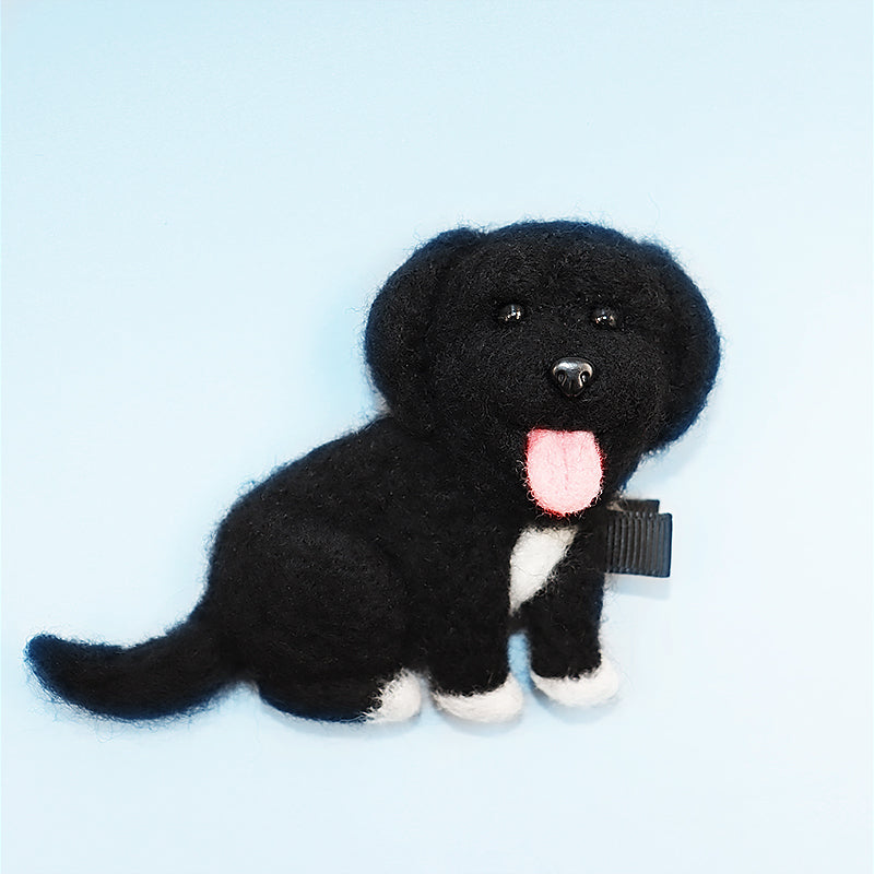 Custom Pet Felt Hairpin Made from Pet Photo, Personalized Hair Pin Accessories for Pet Lover - The Pet Pillow