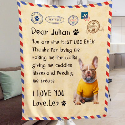 Custom Pet Letter Blanket Personalized Handwritten Letter Blanket With Name - The Pet Pillow