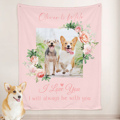 Custom Pet Memorial Blankets with Pictures, Personalized Dog Blankets for Sofa - The Pet Pillow