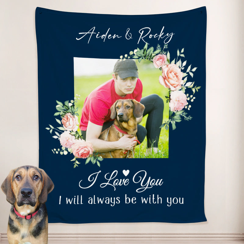 Custom Pet Memorial Blankets with Pictures, Personalized Dog Blankets for Sofa - The Pet Pillow