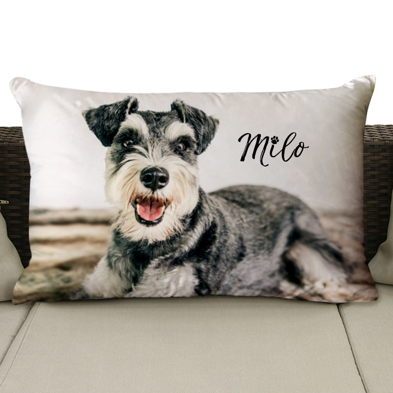 Custom Pet Memorial Pillow With Photo Of Pet, Rectangular Decorative Pillows From Origin Picture - The Pet Pillow