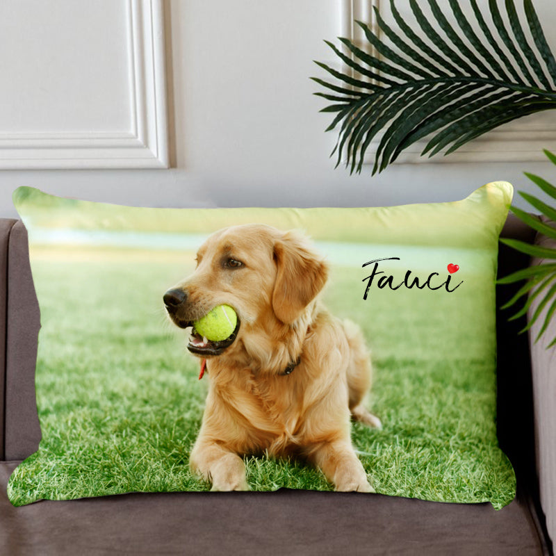 Custom Pet Memorial Pillow With Photo Of Pet, Rectangular Decorative Pillows From Origin Picture - The Pet Pillow