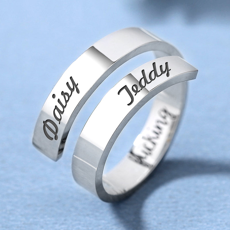 Custom Name Ring with Dog Name Engraved - The Pet Pillow