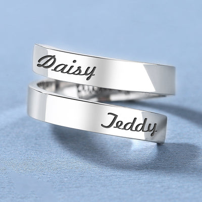 Custom Name Ring with Dog Name Engraved - The Pet Pillow