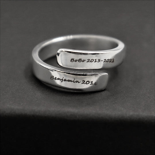 Custom Name Ring with Dog Name Engraved - The Pet Pillow