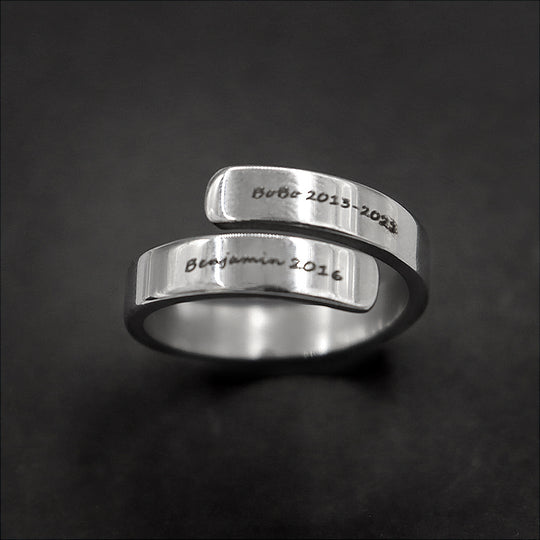 Custom Name Ring with Dog Name Engraved - The Pet Pillow