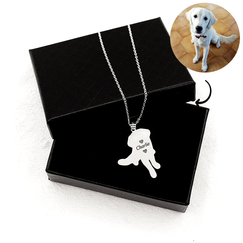 Custom Pet Necklace lookalike Your Pet Shape - 925 Sterling Silver - The Pet Pillow