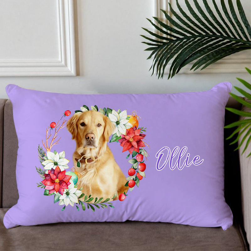 Custom Pet Pillow with Picture of Pet, Decorative Pillows Personalized with Name - The Pet Pillow