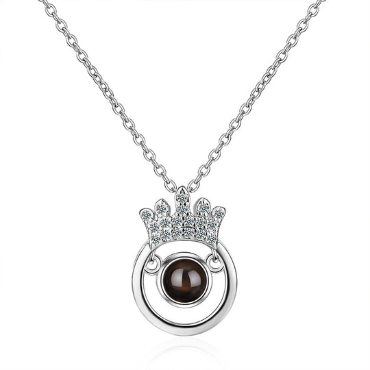 Custom Pet Projection Necklace With Pet Photo, Personalized Memorial Gift For Pet Lovers - The Pet Pillow