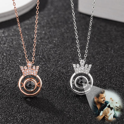 Custom Pet Projection Necklace With Pet Photo, Personalized Memorial Gift For Pet Lovers - The Pet Pillow