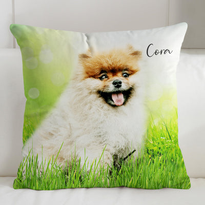 Custom Pet Square Pillow , Four Seasons Pillow With Picture For Couch,Bed - The Pet Pillow
