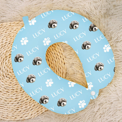 Custom Pet U Shaped Pillow with Pet Face, Personalized U Travel Pillow - The Pet Pillow