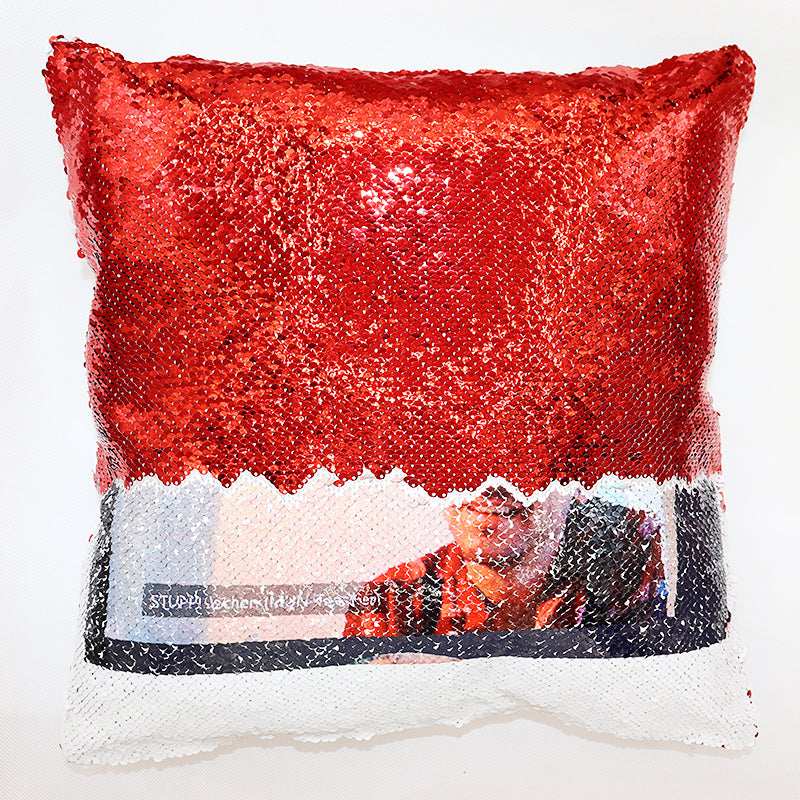 Custom Reversible Flip-Sequin Magic Mermaid Style Pillow from your Pet Picture, gift for pet owners - The Pet Pillow