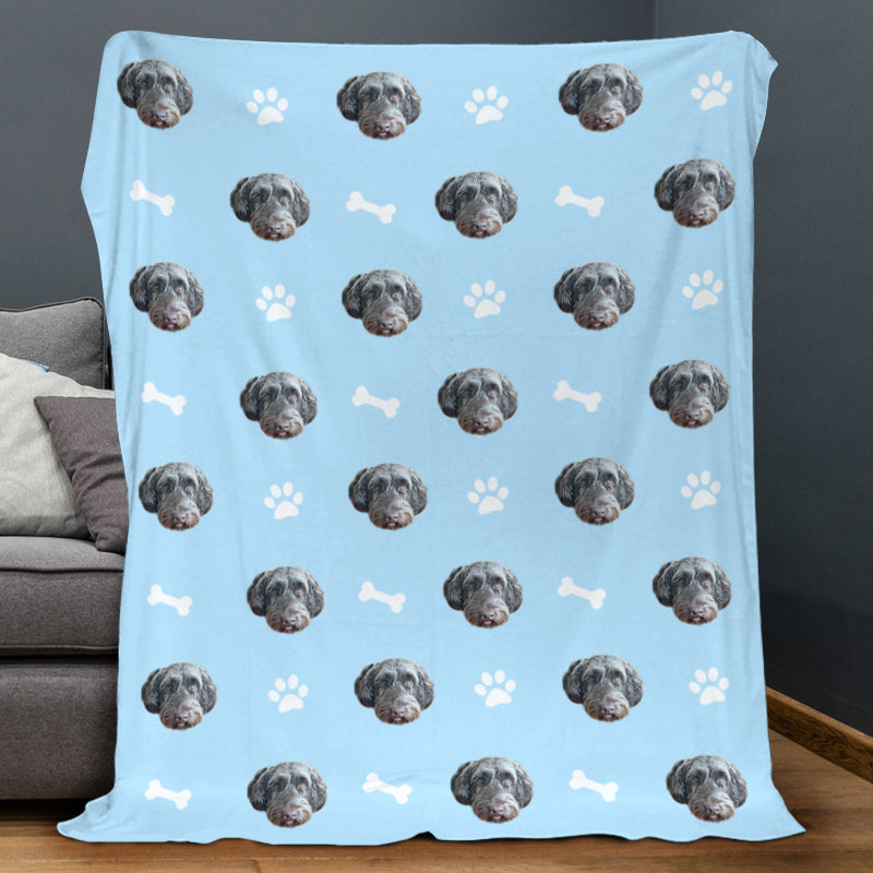 Customized Pet Multi-Head Blanket with Bones - The Pet Pillow