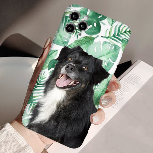 Customized Pet Phone Case with Tropical, Personalized Dog Photo Phone Case for Pet Lovers - The Pet Pillow