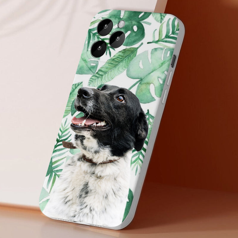 Customized Pet Phone Case with Tropical, Personalized Dog Photo Phone Case for Pet Lovers - The Pet Pillow