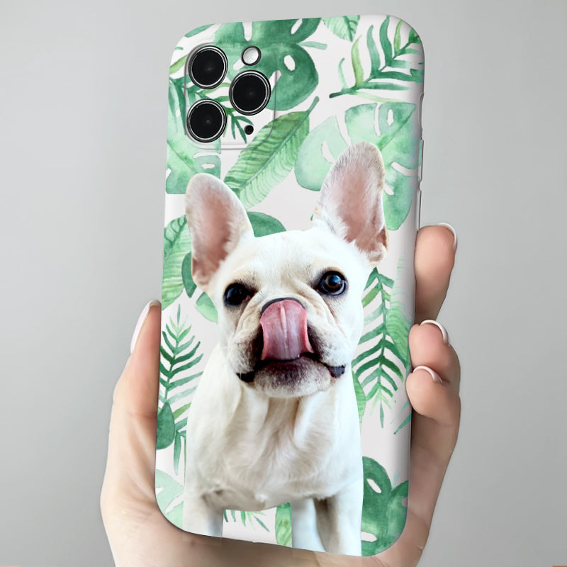 Customized Pet Phone Case with Tropical, Personalized Dog Photo Phone Case for Pet Lovers - The Pet Pillow